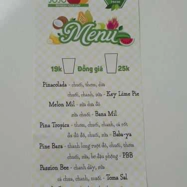 Thực đơn- Cafe Jojo Smoothies - Nguyễn Trọng Tuyển