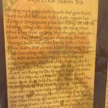Tổng hợp- Quán Cơm Joy Bak Kut Teh - Sườn Trà Singapore