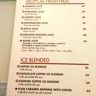 Thực đơn- JP Coffee Land