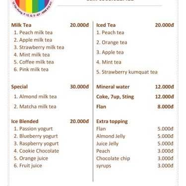 Thực đơn- Ăn vặt Juice For Life - Take Away Drinks