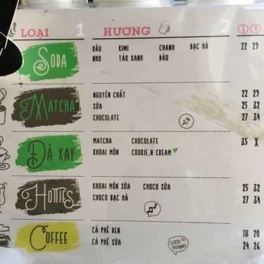 Thực đơn- Cafe Trà Sữa Jungo - Nguyễn Văn Bảo