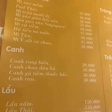 Thực đơn- Quán Ăn K Vegetarian - Ẩm Thực Chay & Cafe