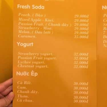 Thực đơn- Quán Ăn K Vegetarian - Ẩm Thực Chay & Cafe