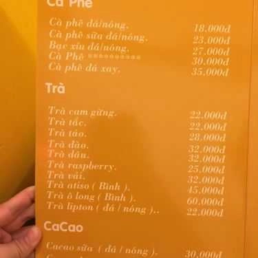 Thực đơn- Quán Ăn K Vegetarian - Ẩm Thực Chay & Cafe