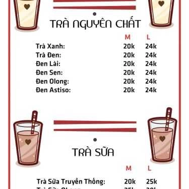 Thực đơn- Cafe Kawaii Bubble Tea