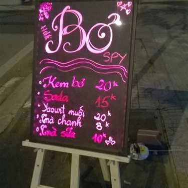 Thực đơn- Cafe Kem Bơ Spy - Phạm Văn Đồng