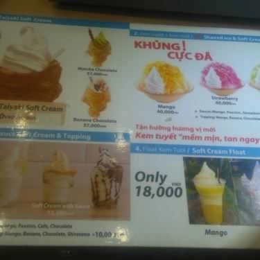 Thực đơn- Cafe Kem Cá Tokyo - AEON Mall Tân Phú