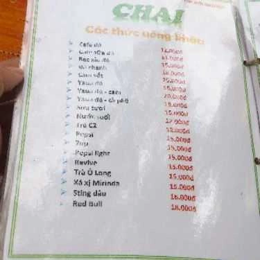 Thực đơn- Chai - Kem & Cafe - Đường D3