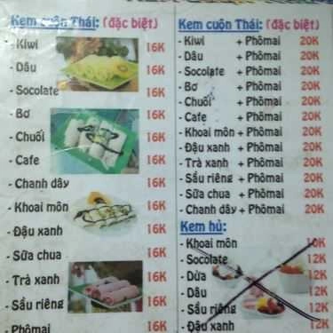 Thực đơn- Ăn vặt Kem Cuộn Binbin