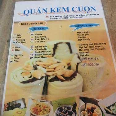 Thực đơn- Cafe Kem Cuộn Kẹo Bông - Đường Số 15