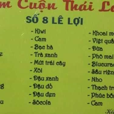 Thực đơn- Cafe Kem Cuộn Thái Lan - Lê Lợi