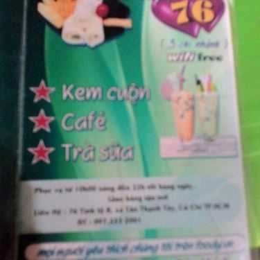 Thực đơn- Cafe Kem Cuộn Thái Lan Thy Dương