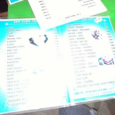 Thực đơn- Cafe Kem Cuộn Thái Lan Thy Dương
