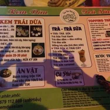 Thực đơn- Ăn vặt Kem Dừa