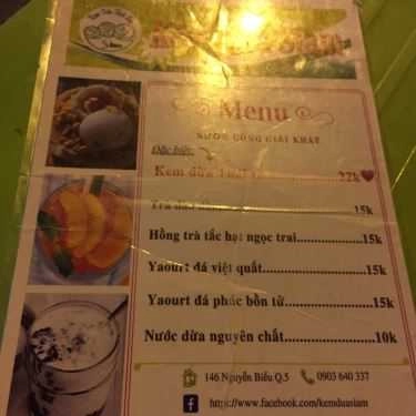 Thực đơn- Ăn vặt Kem Dừa Phaya Thai