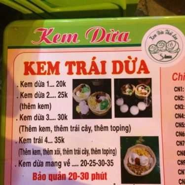 Thực đơn- Ăn vặt Kem Dừa Siam - Phạm Văn Đồng