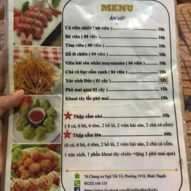 Thực đơn- Cafe Kem Dừa Siam - Ngô Tất Tố