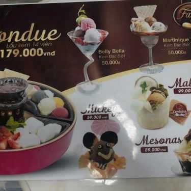 Thực đơn- Cafe Kem Fanny - Emart Gò Vấp