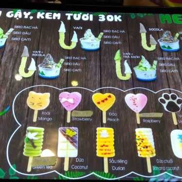 Thực đơn- Cafe Kem Hàn Quốc - Vincom Mega Mall Thảo Điền