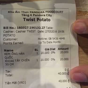 Thực đơn- Cafe Kem Ống Hàn Quốc - Pandora City