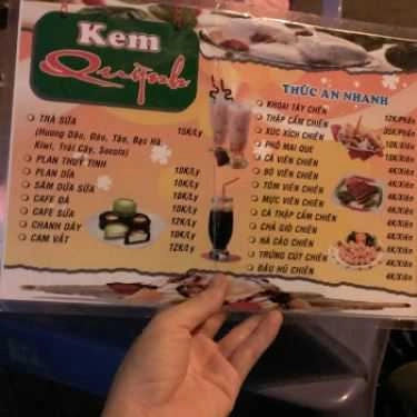 Thực đơn- Cafe Kem Quỳnh - Nguyễn Văn Lượng