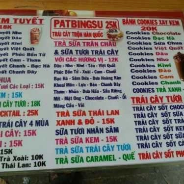 Thực đơn- Cafe Kem Trộn Trái Cây Tươi & Trà Sữa - Hòa Bình
