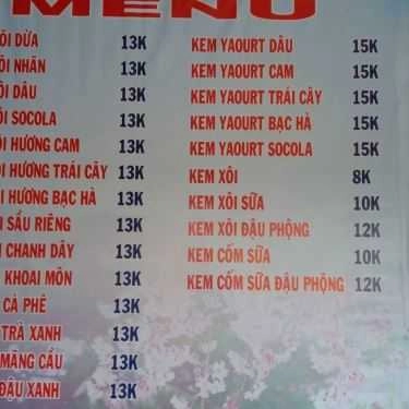 Thực đơn- Cafe Kem Xôi - Làng Đại Học