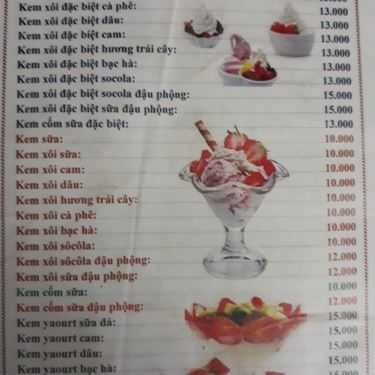 Thực đơn- Cafe Kem Xôi - Làng Đại Học