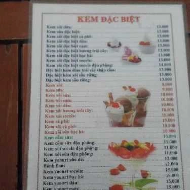 Thực đơn- Cafe Kem Xôi - Làng Đại Học