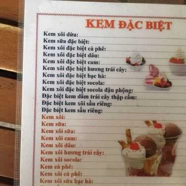 Thực đơn- Cafe Kem Xôi - Làng Đại Học