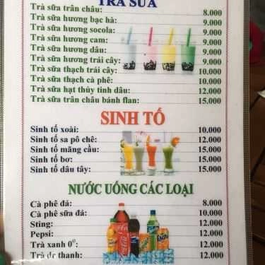 Thực đơn- Cafe Kem Xôi - Làng Đại Học