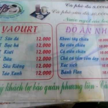 Thực đơn- Cafe Kem Xôi Thanh Hằng - Hiệp Thành 27