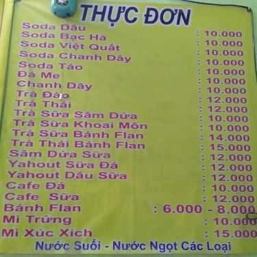 Thực đơn- Cafe Kem Xôi & Trà Sữa - Hương Lộ 2