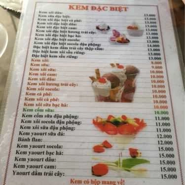 Thực đơn- Cafe Kem Xôi - Làng Đại Học