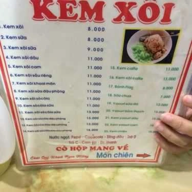 Thực đơn- Cafe Kem Xôi & Xiên Que