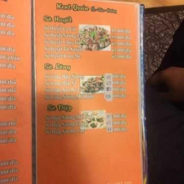 Thực đơn- Quán Nhậu Kent Quán - Ốc, Bia & Nướng
