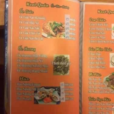 Thực đơn- Quán Nhậu Kent Quán - Ốc, Bia & Nướng