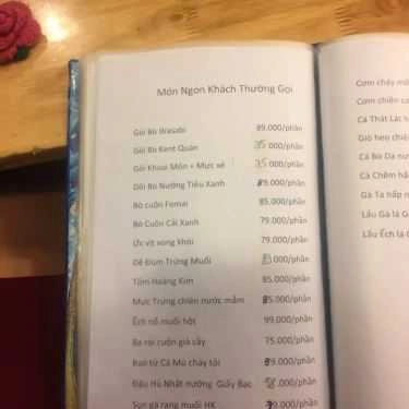 Thực đơn- Quán Nhậu Kent Quán - Ốc, Bia & Nướng