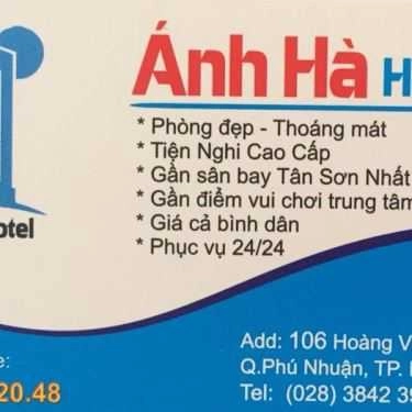 Tổng hợp- Khách Sạn Ánh Hà - Hoàng Văn Thụ