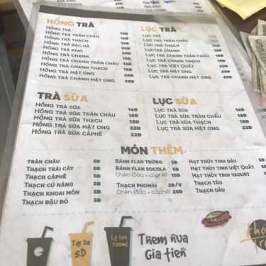 Thực đơn- Cafe Khánh Trang - Trà Sữa
