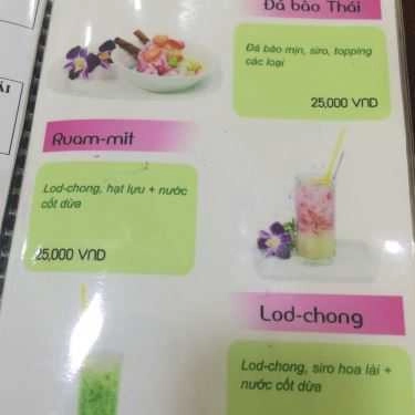 Thực đơn- Ăn vặt Khanom Thái - Chè Thái Chính Hiệu
