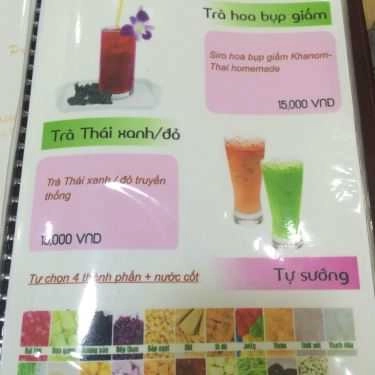 Thực đơn- Ăn vặt Khanom Thái - Chè Thái Chính Hiệu