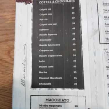 Thực đơn- Khoai Tây Cafe