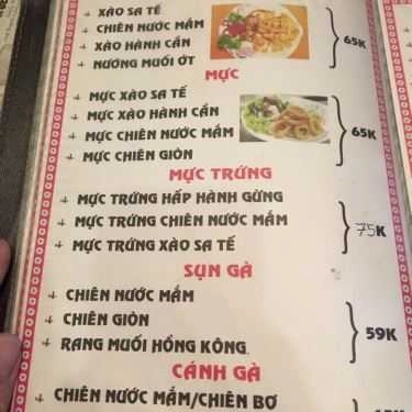 Thực đơn- Khói Lửa Beer Pub - Quán Nhậu