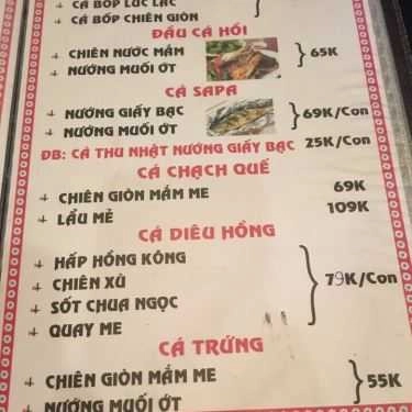 Thực đơn- Khói Lửa Beer Pub - Quán Nhậu