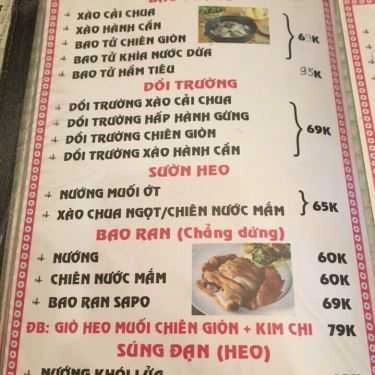 Thực đơn- Khói Lửa Beer Pub - Quán Nhậu
