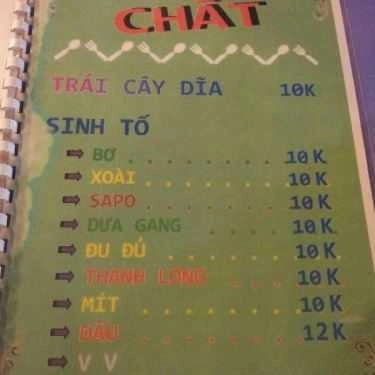 Thực đơn- Ăn vặt Khu Ẩm Thực Chợ Phan Văn Trị