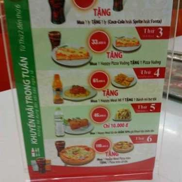 Thực đơn- Cafe Khu Ẩm Thực Tầng 2 - CoopMart Nguyễn Kiệm