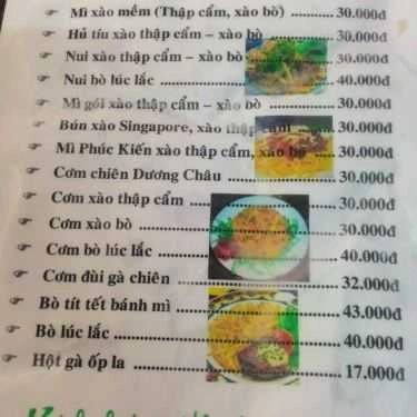 Thực đơn- Ăn vặt Khu Ăn Uống Nguyễn Công Trứ