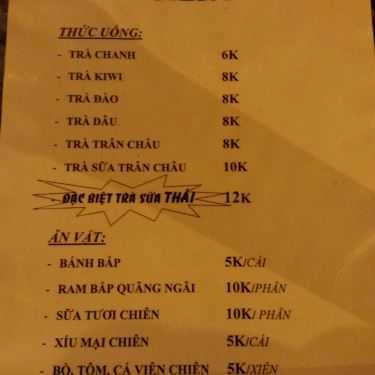 Thực đơn- Khu Ăn Vặt AEON Mall